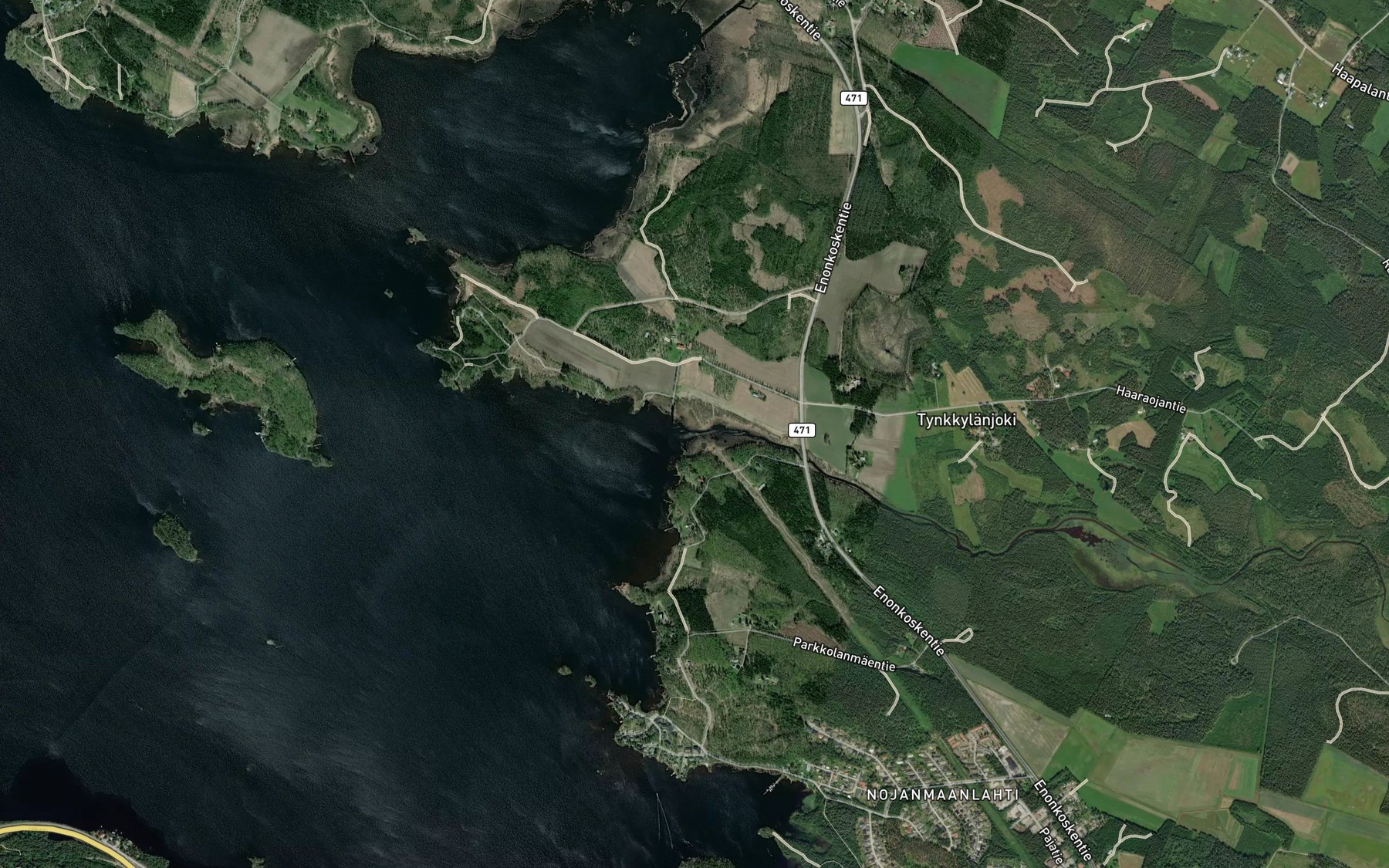 Satellite map of the Tynkkylanjoki