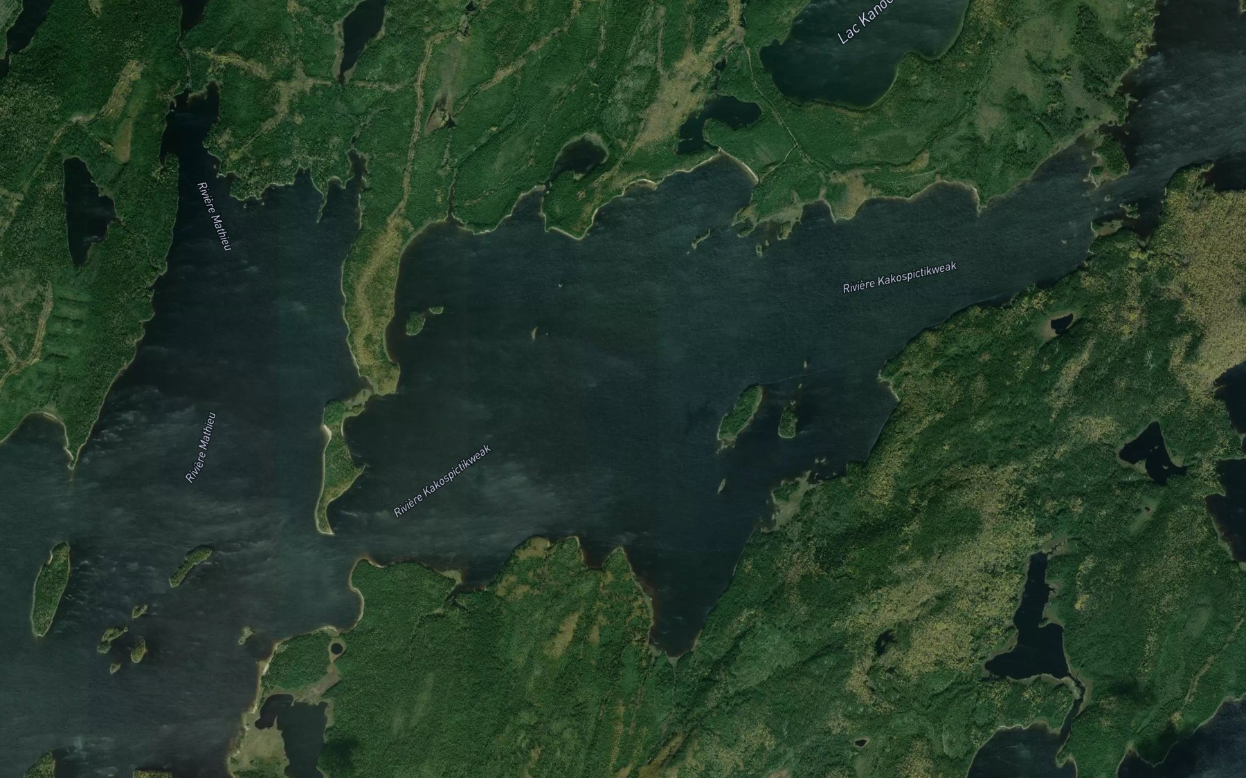 Satellite map of the Lac Kawawiekamak