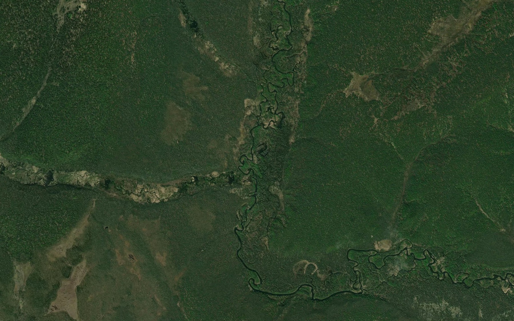 Satellite map of the Willow Creek