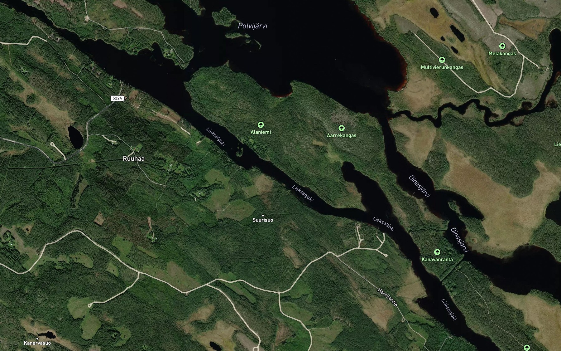 Satellite map of the Saarivirta