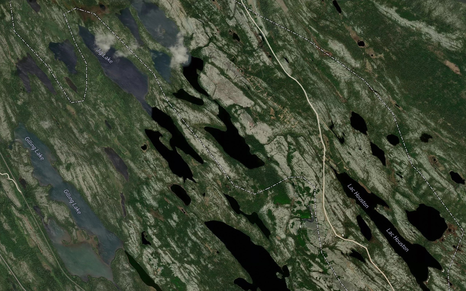 Satellite map of the Lac Osprey