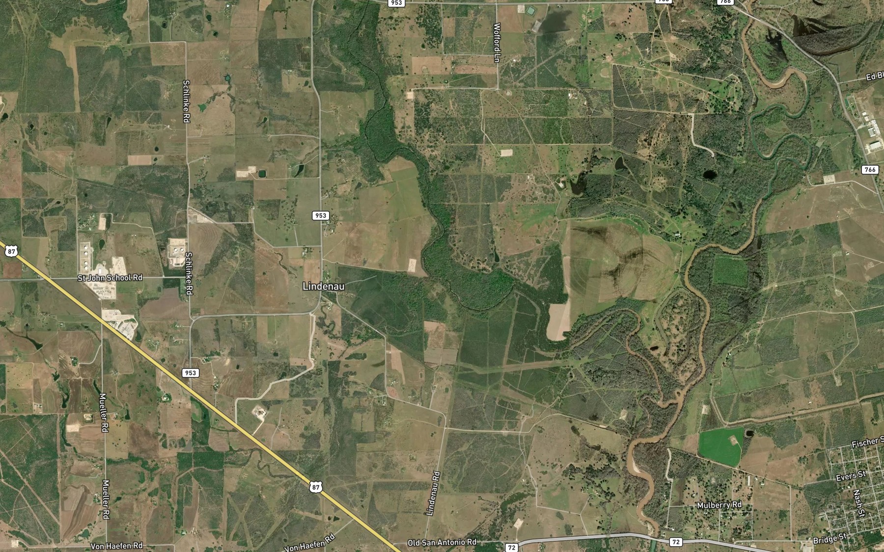 Satellite map of the Deer Creek