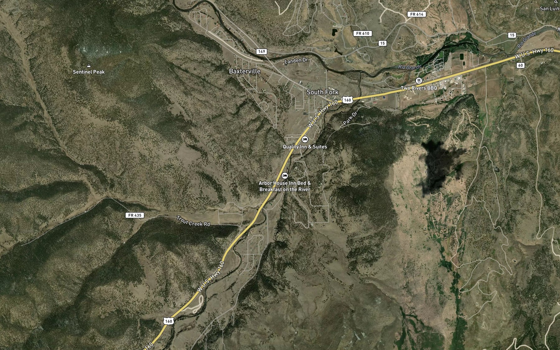 Satellite map of the Church Ditch