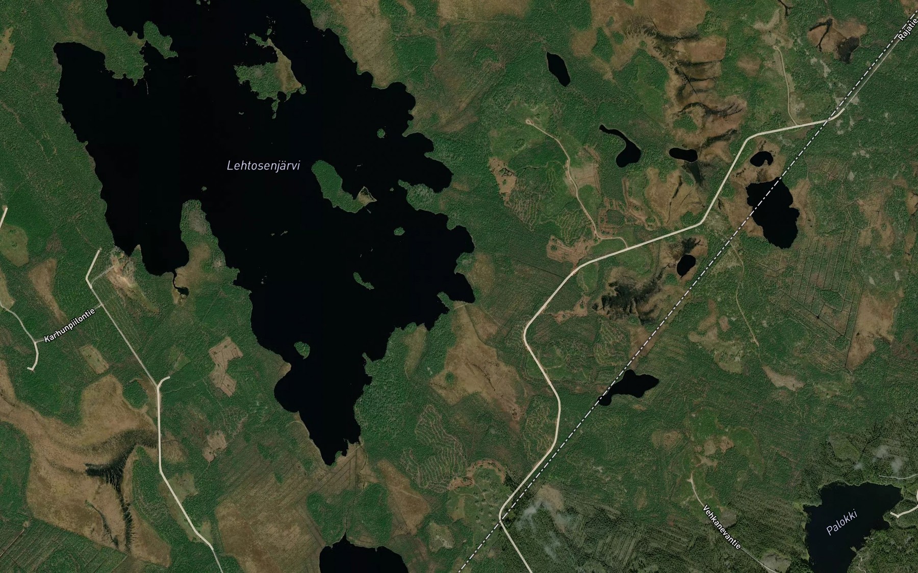 Satellite map of the Nylkypuunlahti