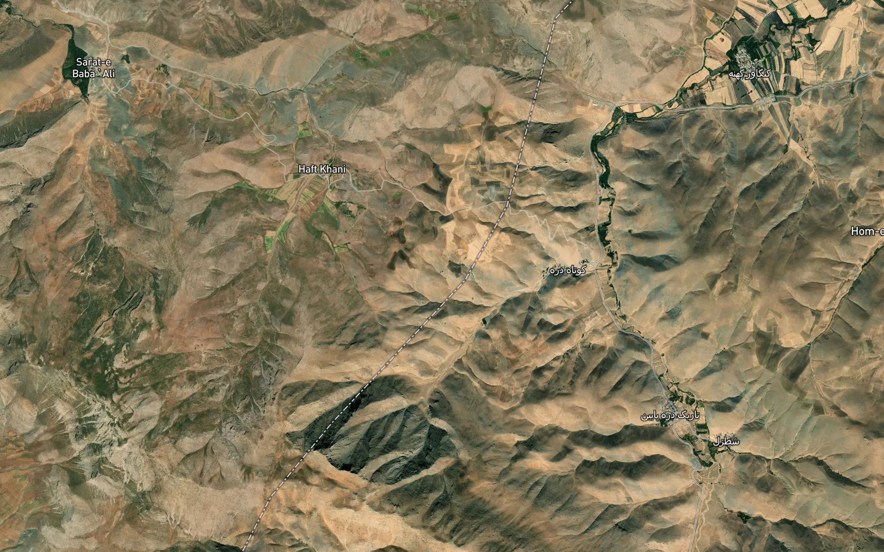 Satellite map of the Cheshmeh-ye Khowr Khowreh