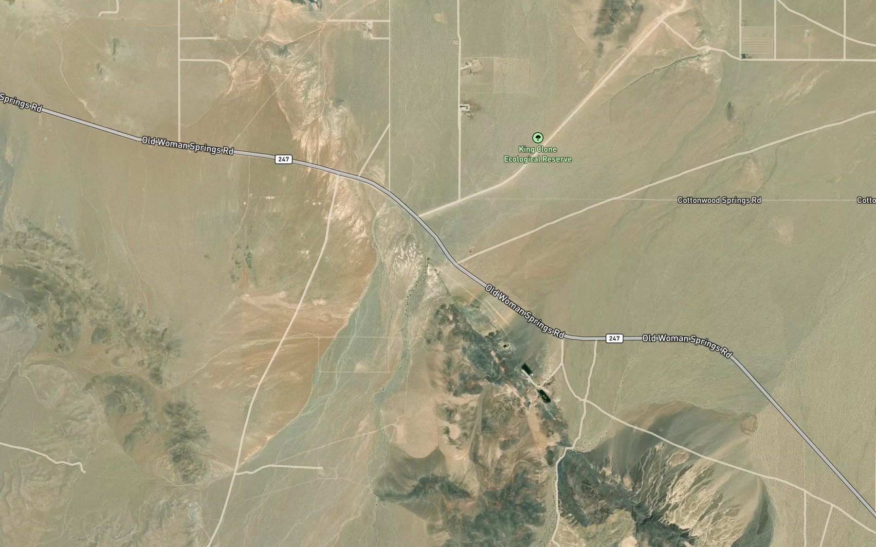 Satellite map of the Cottonwood Spring