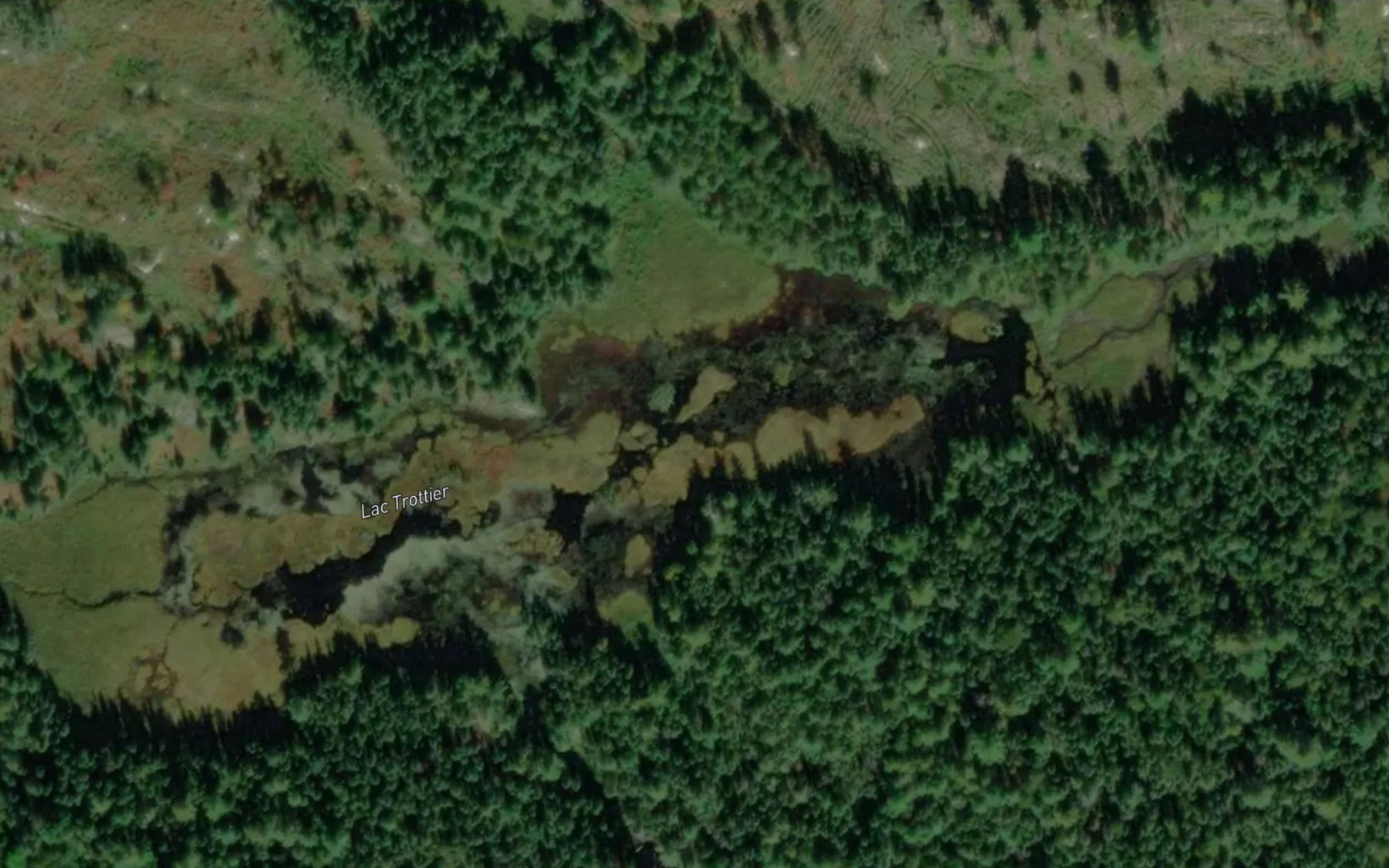 Satellite map of the Lac Trottier