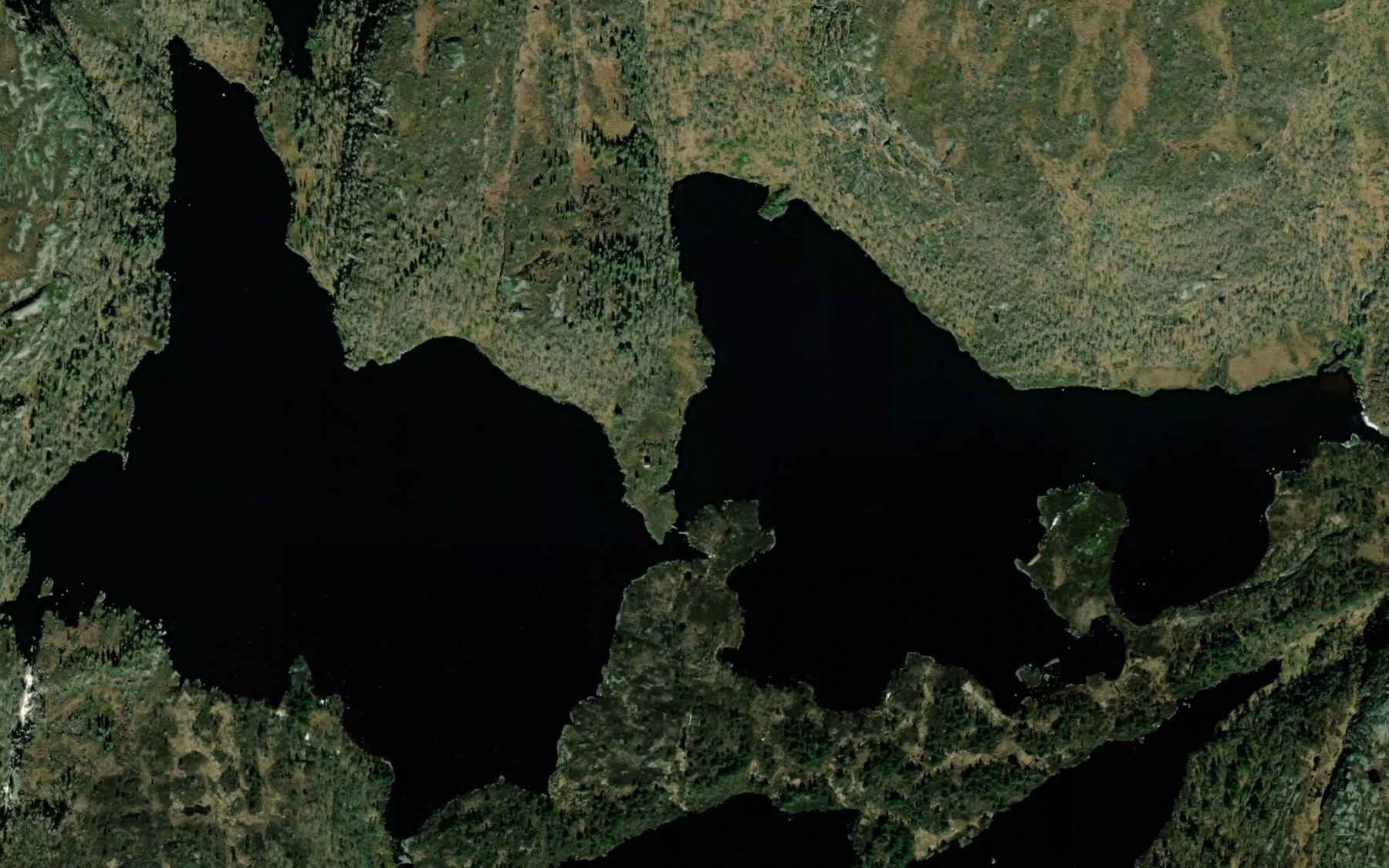 Satellite map of the Rudlends-Vedvatn
