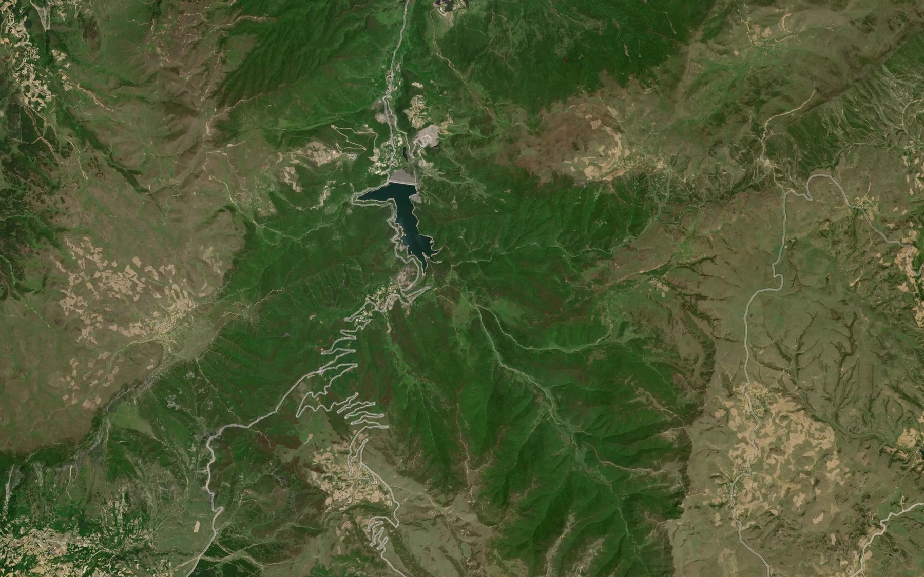 Satellite map of the Yunqiao Shuiku