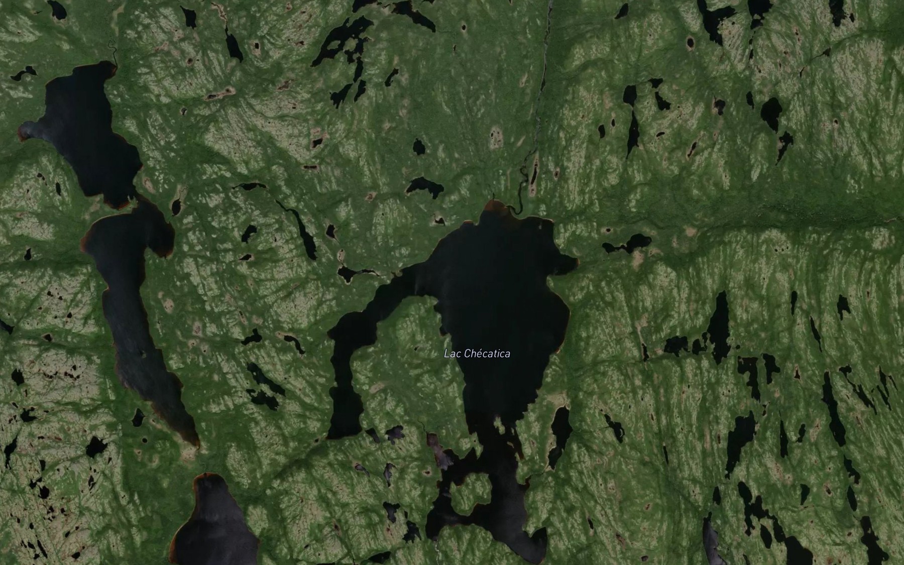 Satellite map of the Lac Checatica