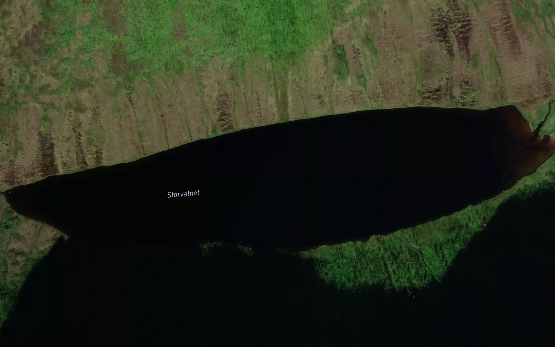 Satellite map of the Storvatnet