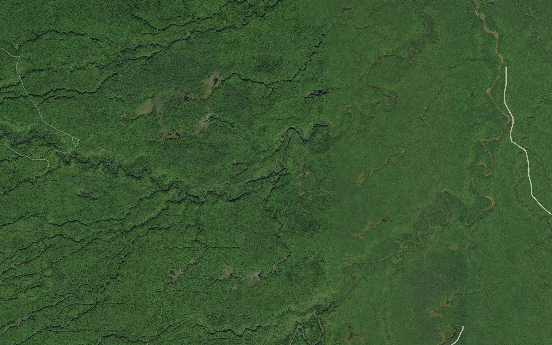 Satellite map of the Redpoll Creek