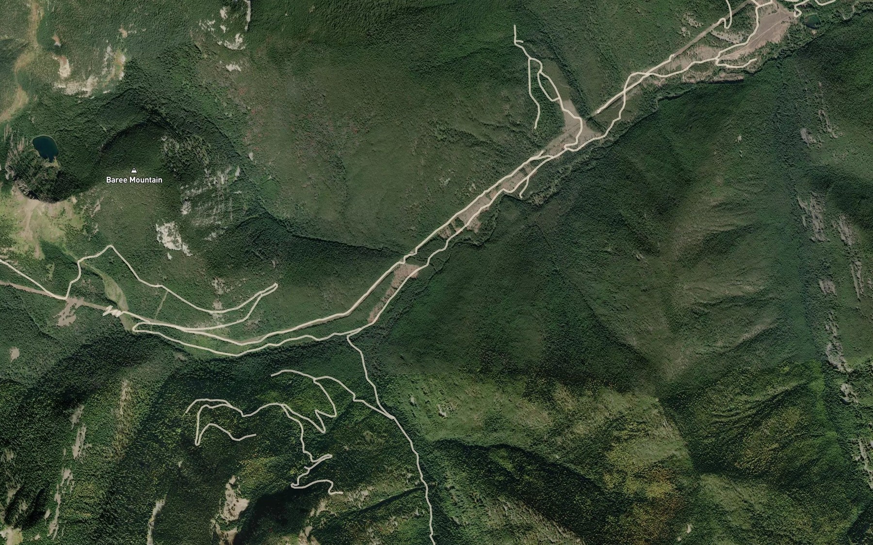 Satellite map of the Baree Creek