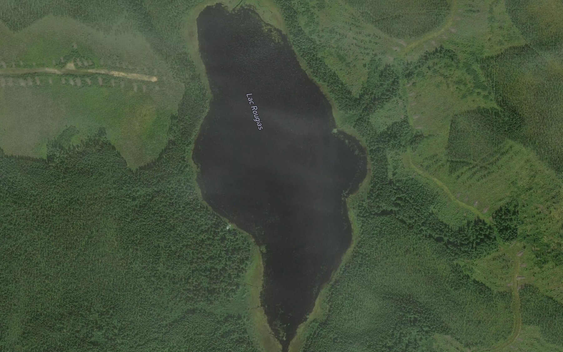 Satellite map of the Lac Rougias