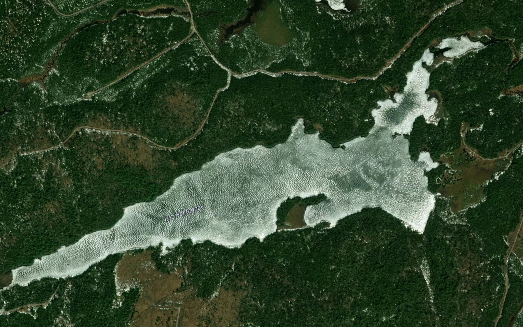 Satellite map of the Lac Saillagnac