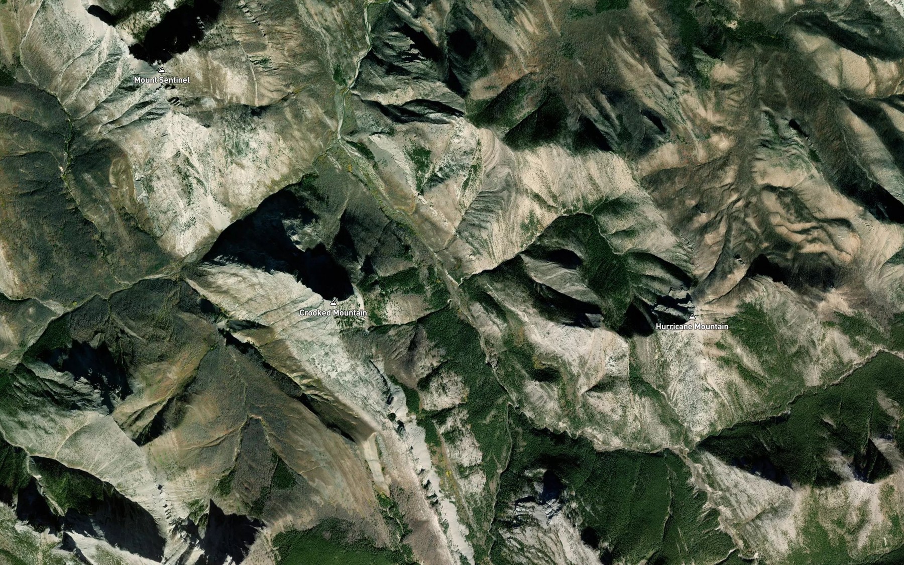 Satellite map of the Post Creek