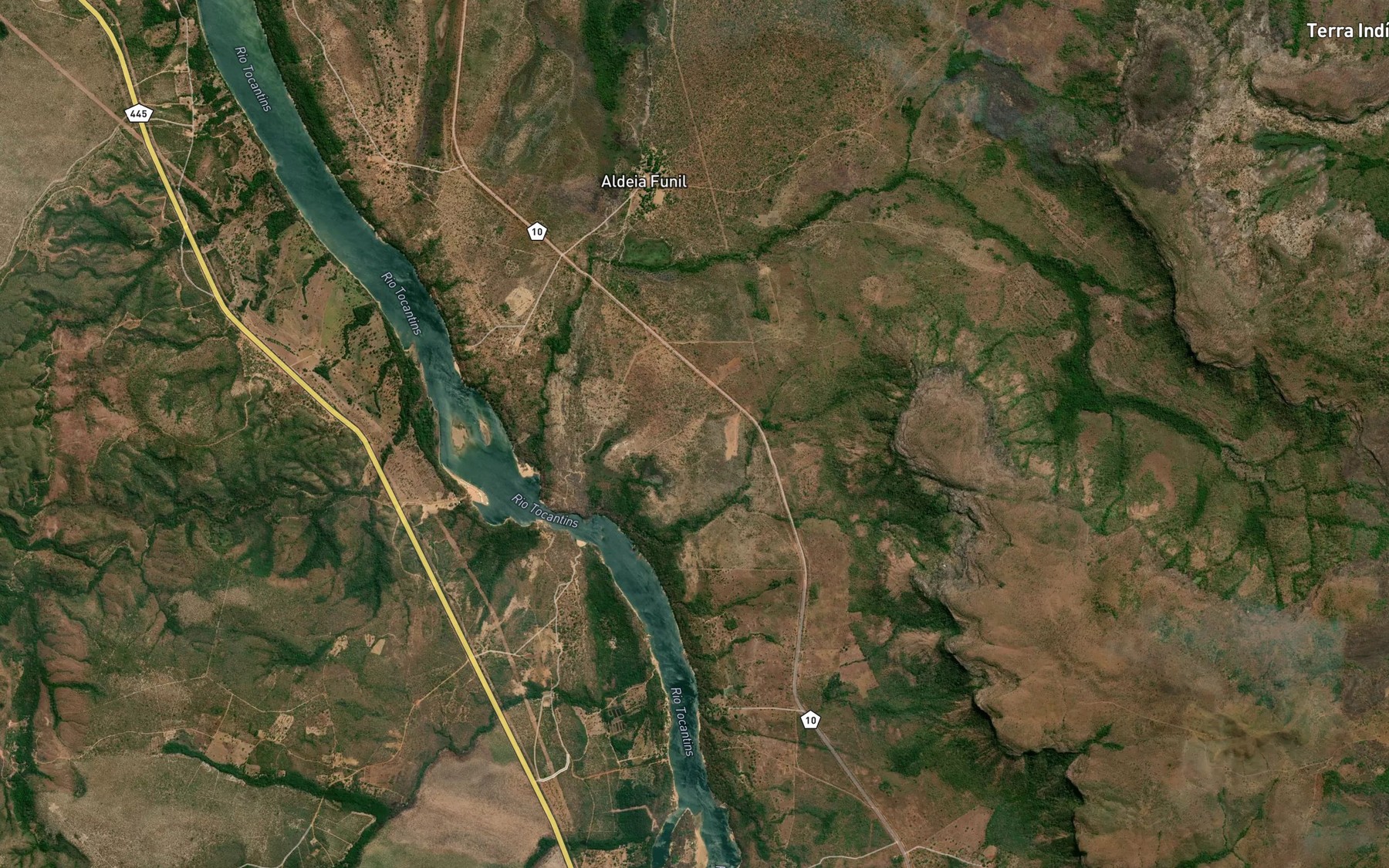 Satellite map of the Cachoeira Funil de Baixo