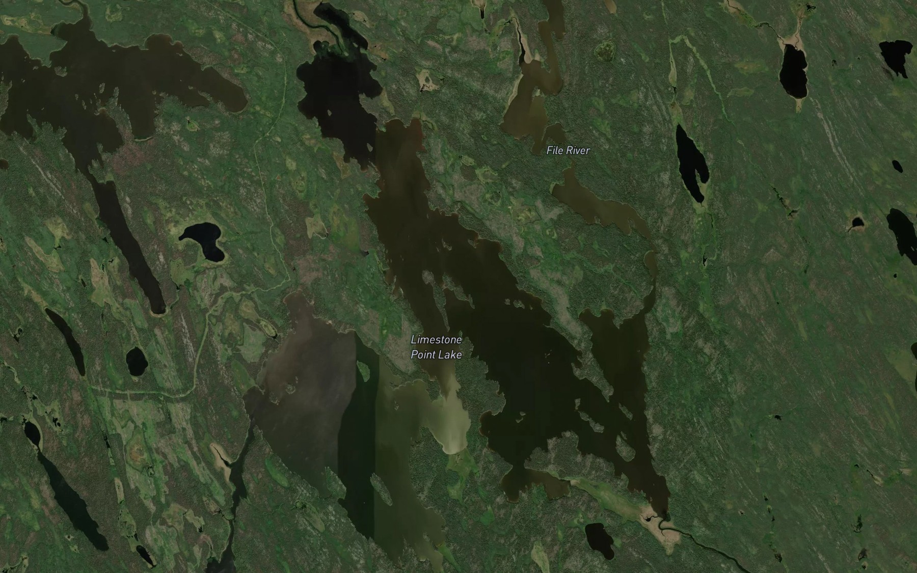 Satellite map of the Limestone Point Lake