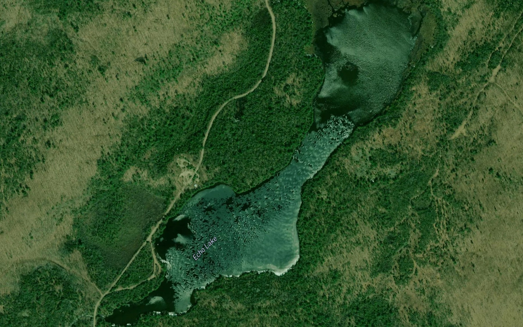 Satellite map of the Echo Lake