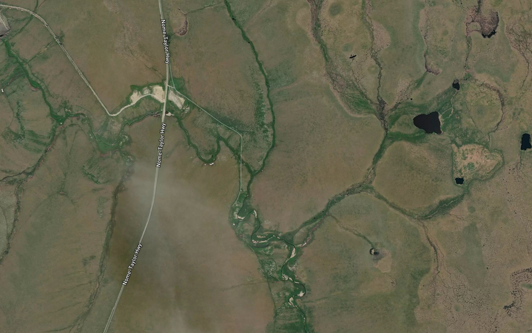Satellite map of the Checkers Creek
