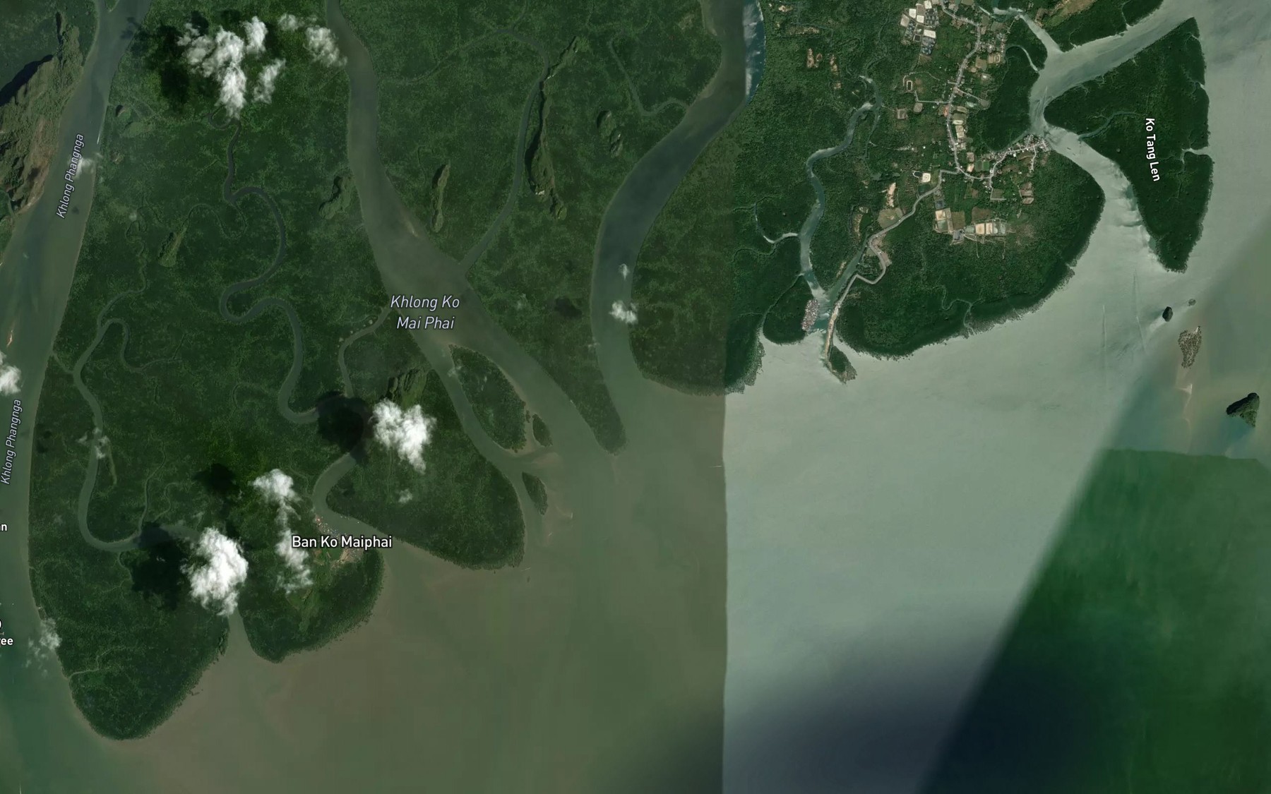 Satellite map of the Khlong Bang Toei