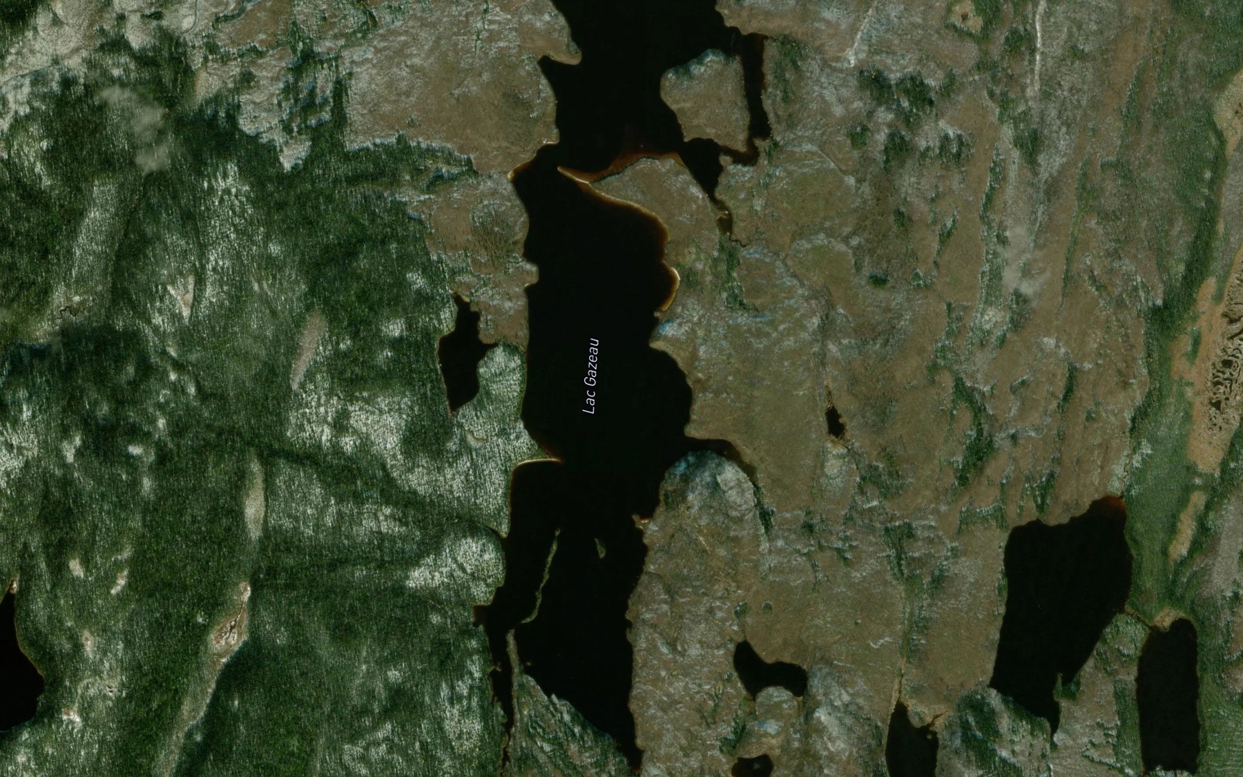 Satellite map of the Lac Gazeau