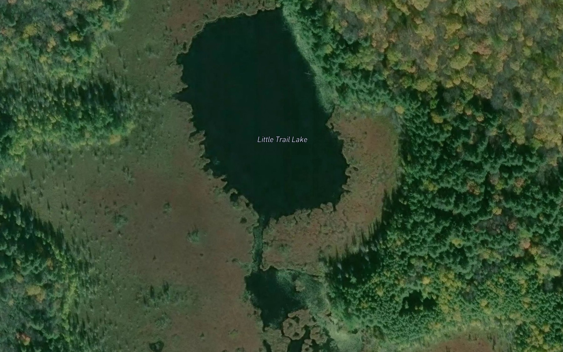 Satellite map of the Little Trail Lake