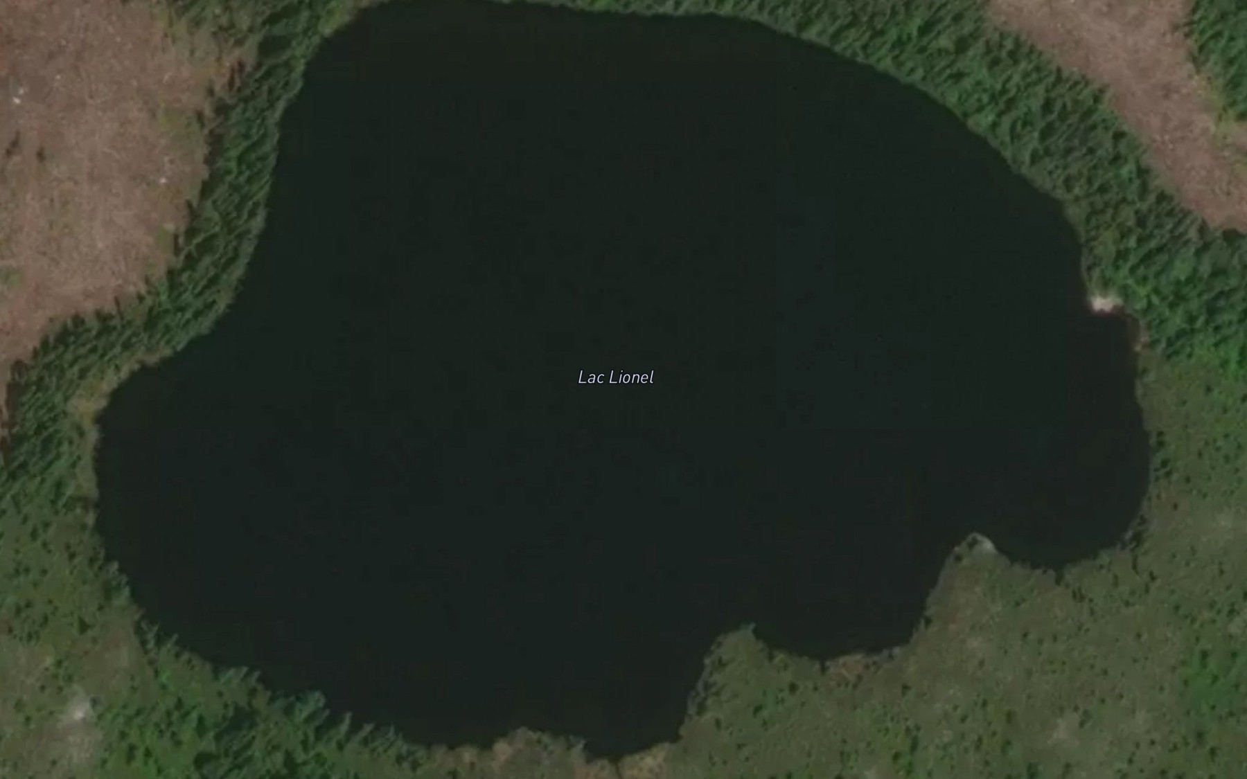 Satellite map of the Lac Lionel
