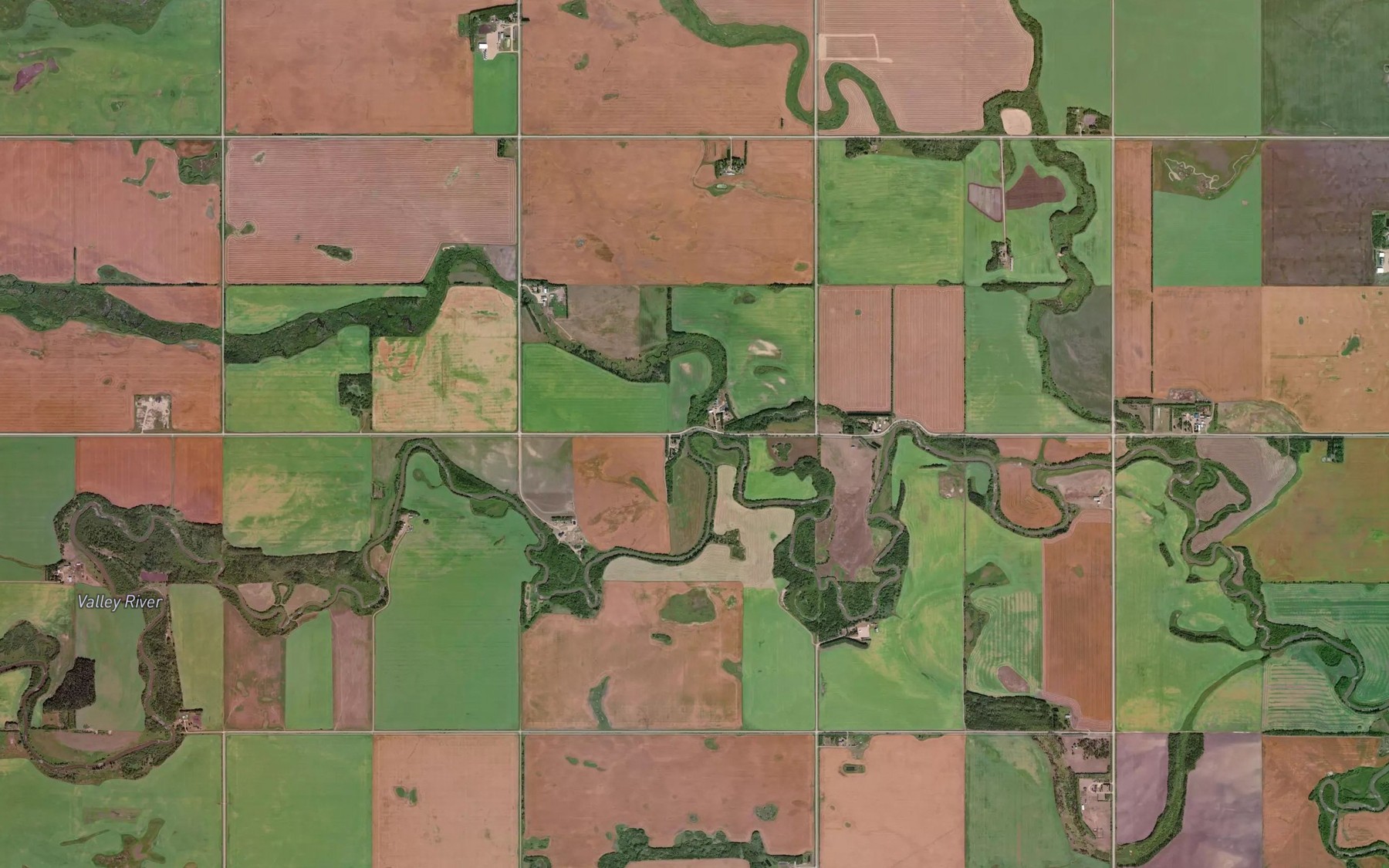 Satellite map of the Silver Creek