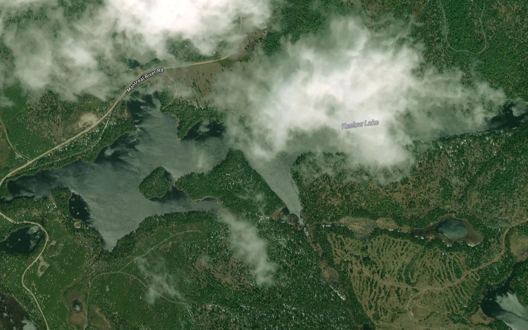 Satellite map of the Keelow Lake