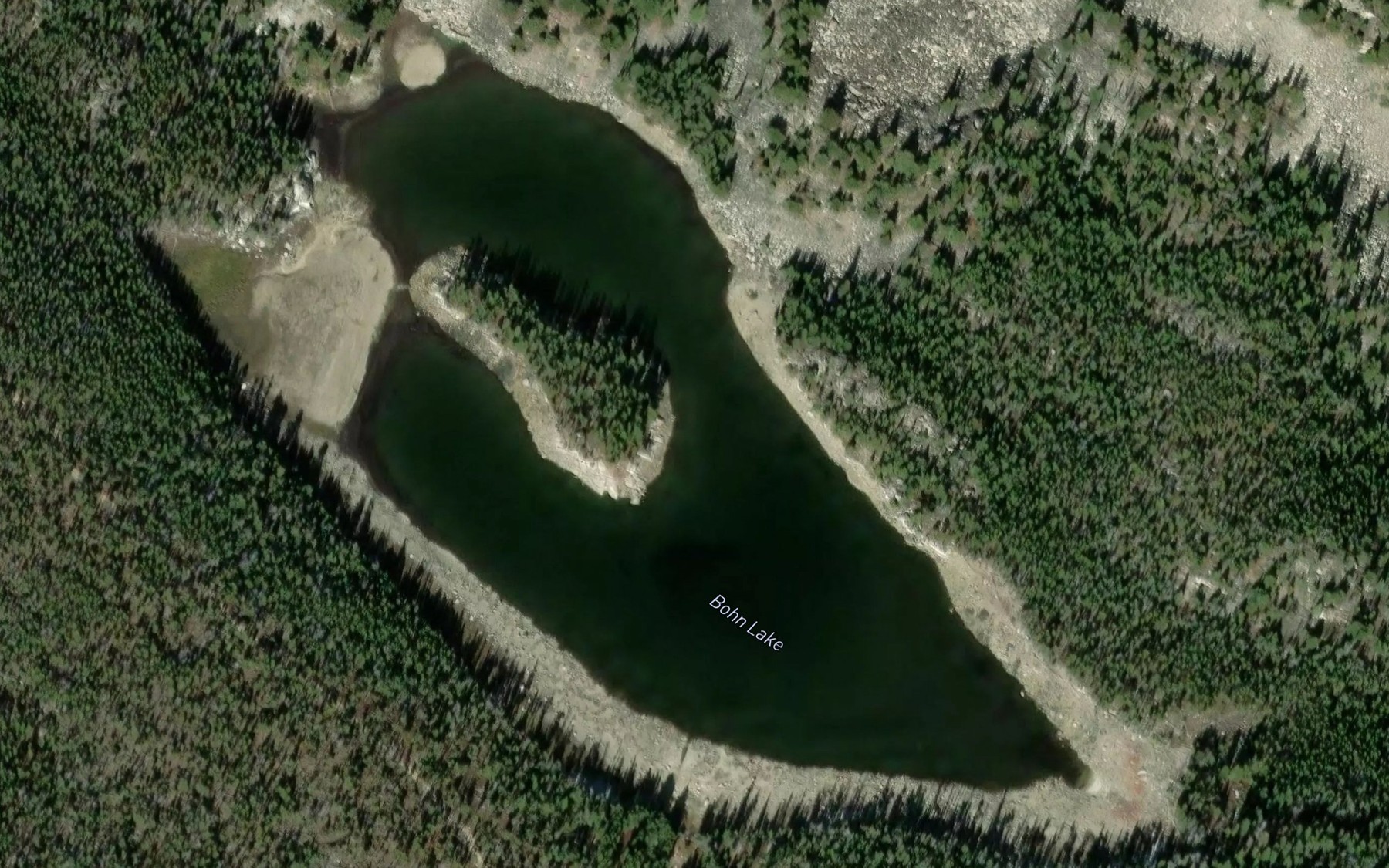 Satellite map of the Bohn Lake