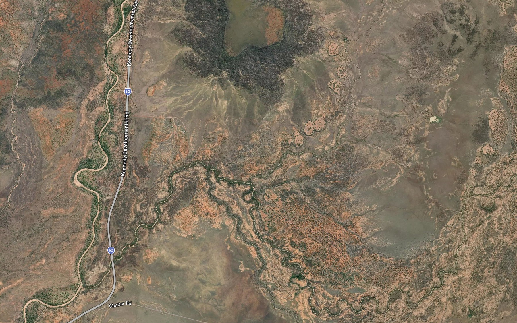 Satellite map of the Boundry Creek