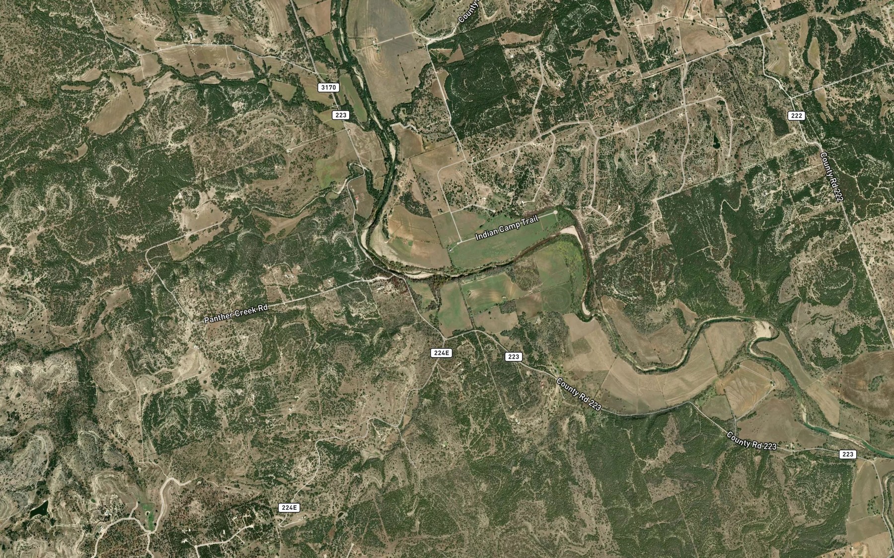 Satellite map of the Panther Den Branch