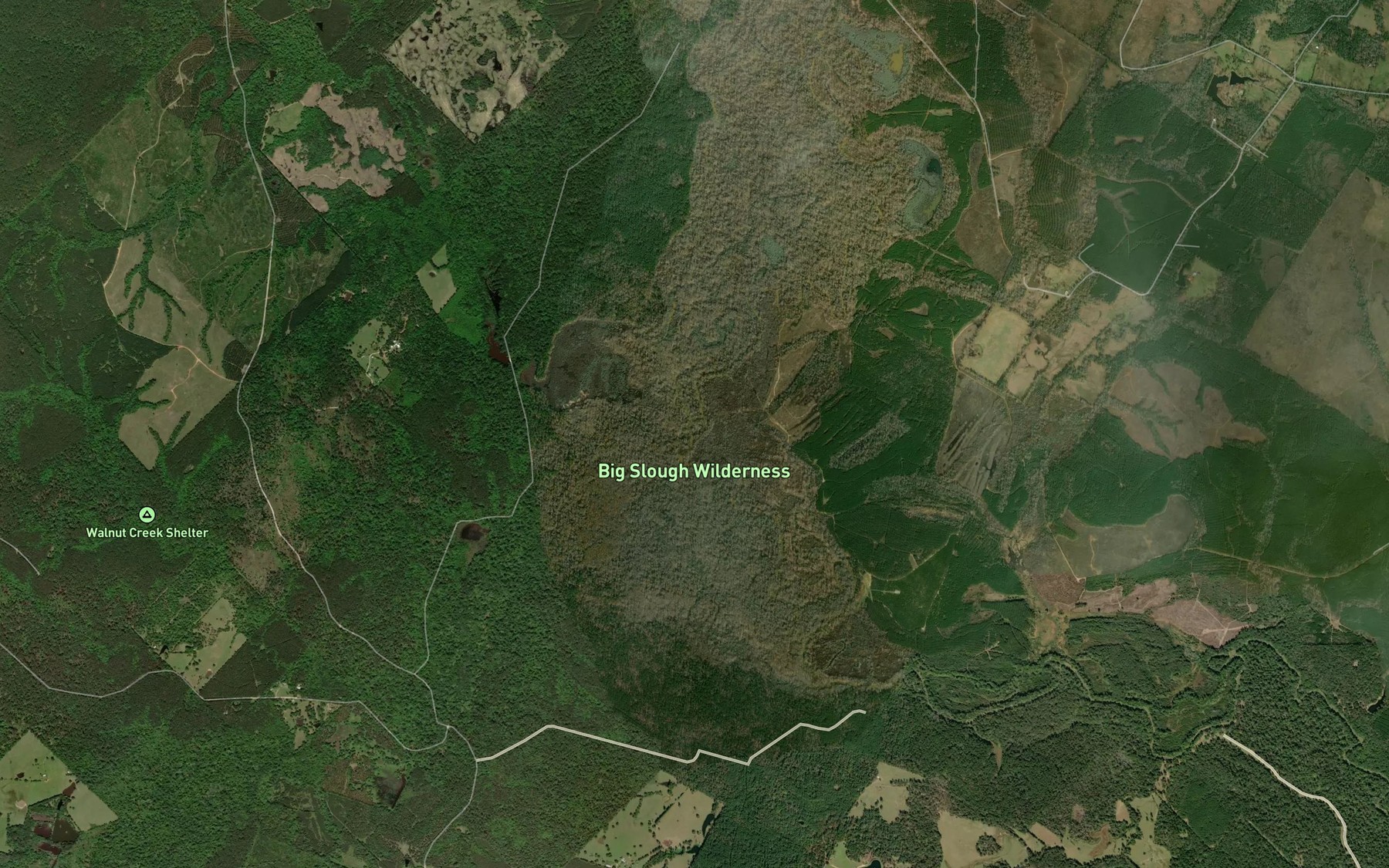 Satellite map of the Big Slough