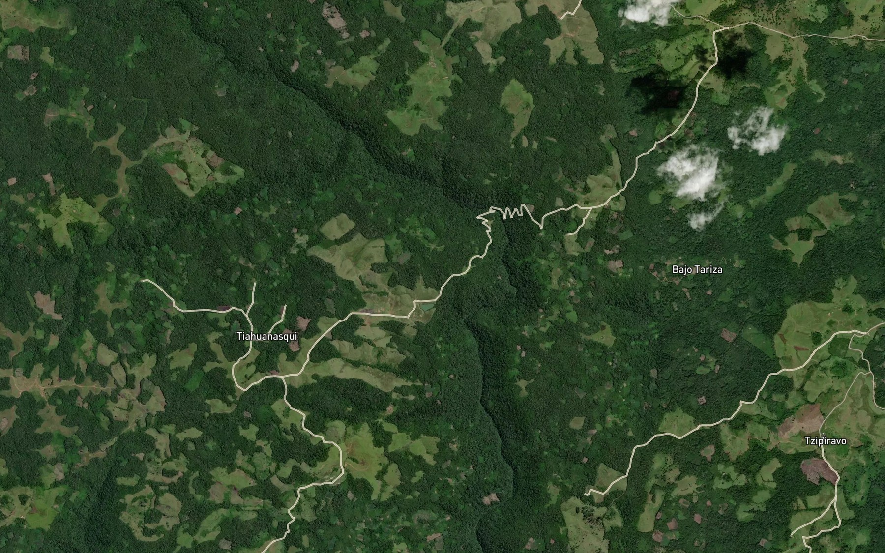 Satellite map of the Lago Tisironcaveni