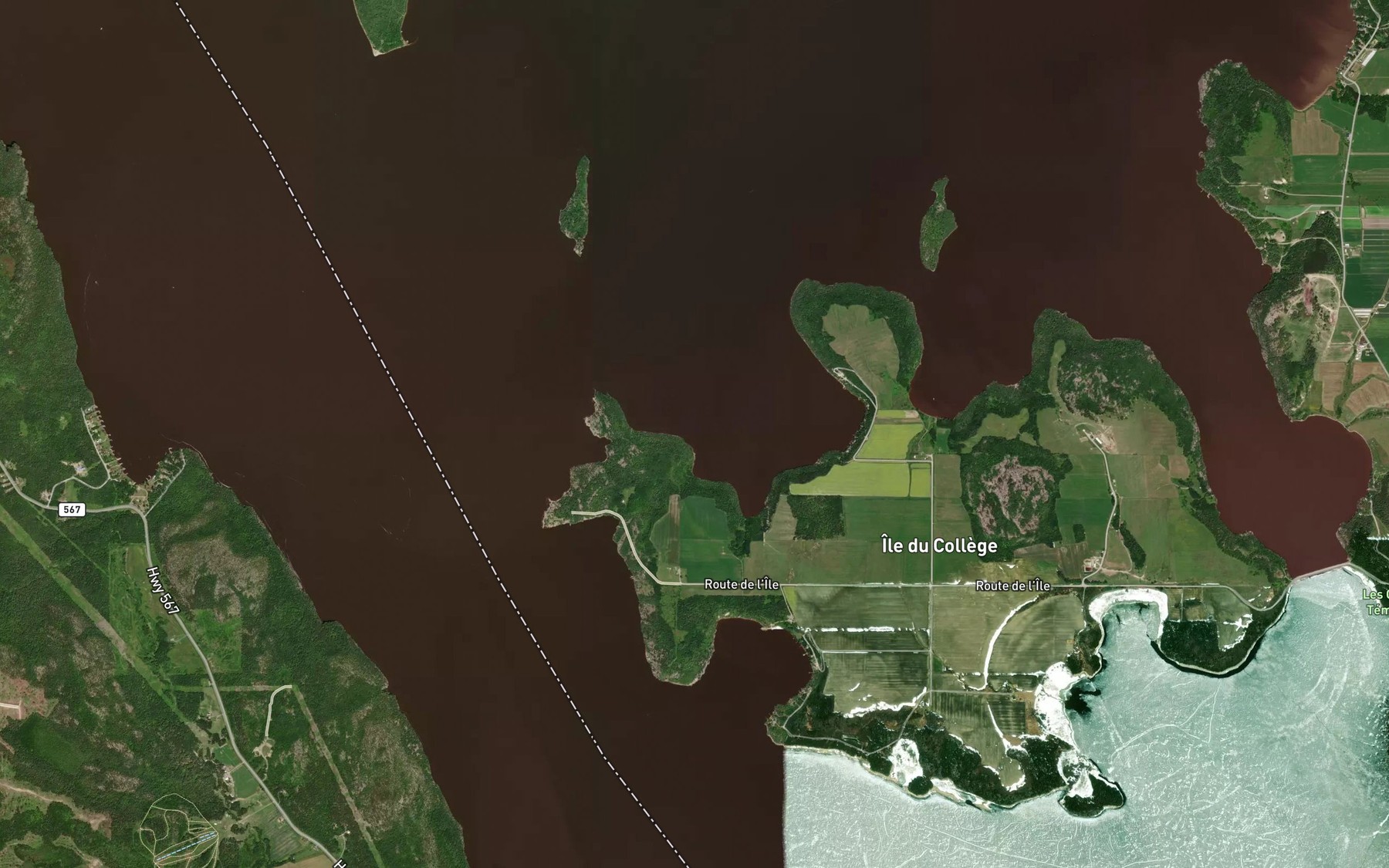 Satellite map of the Baie du Nord