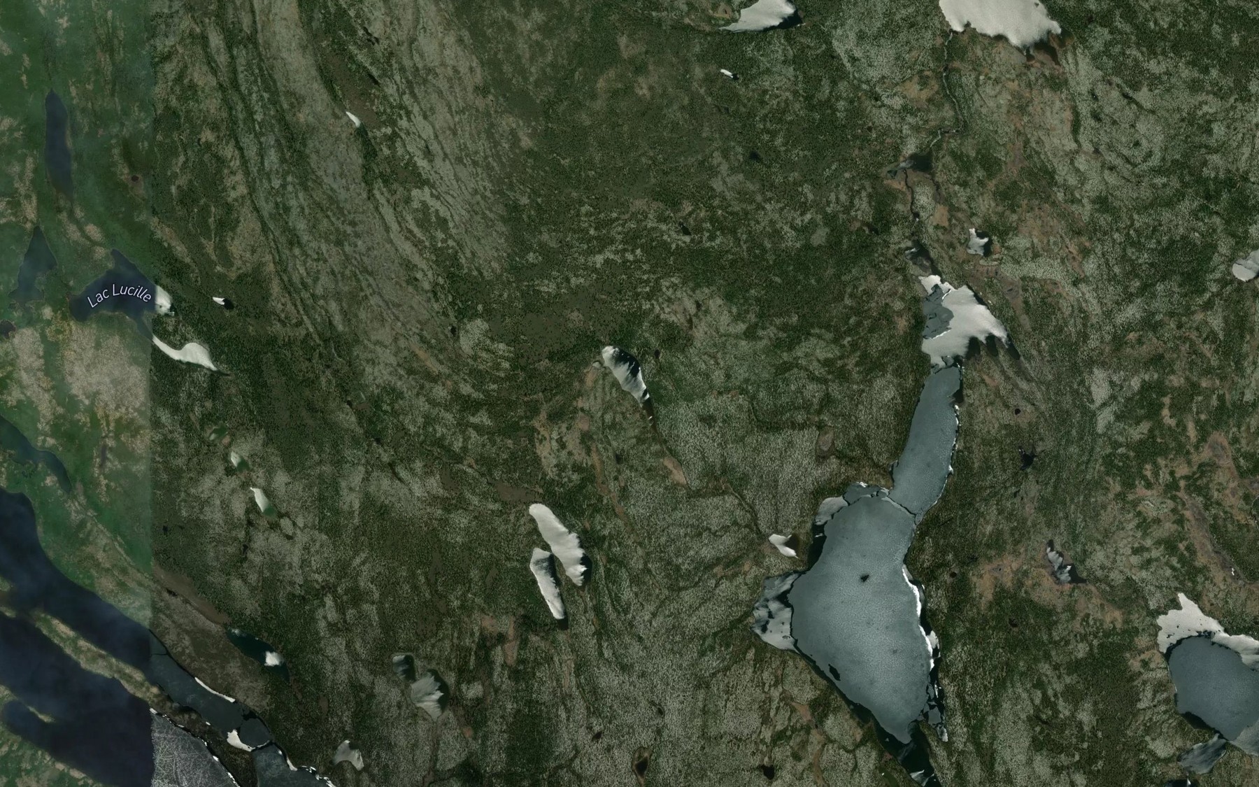 Satellite map of the Lac Brugier
