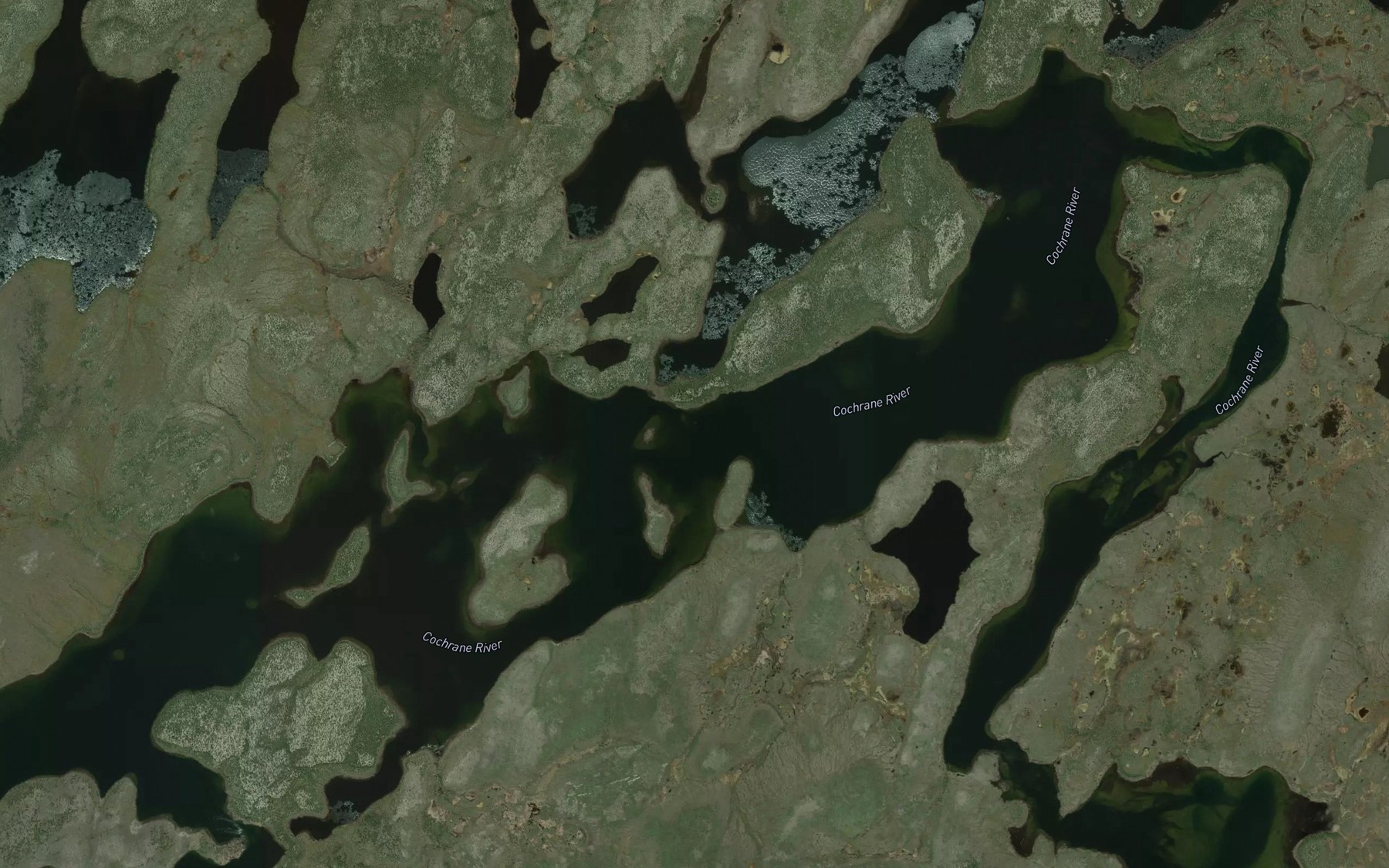 Satellite map of the Spencer Lake