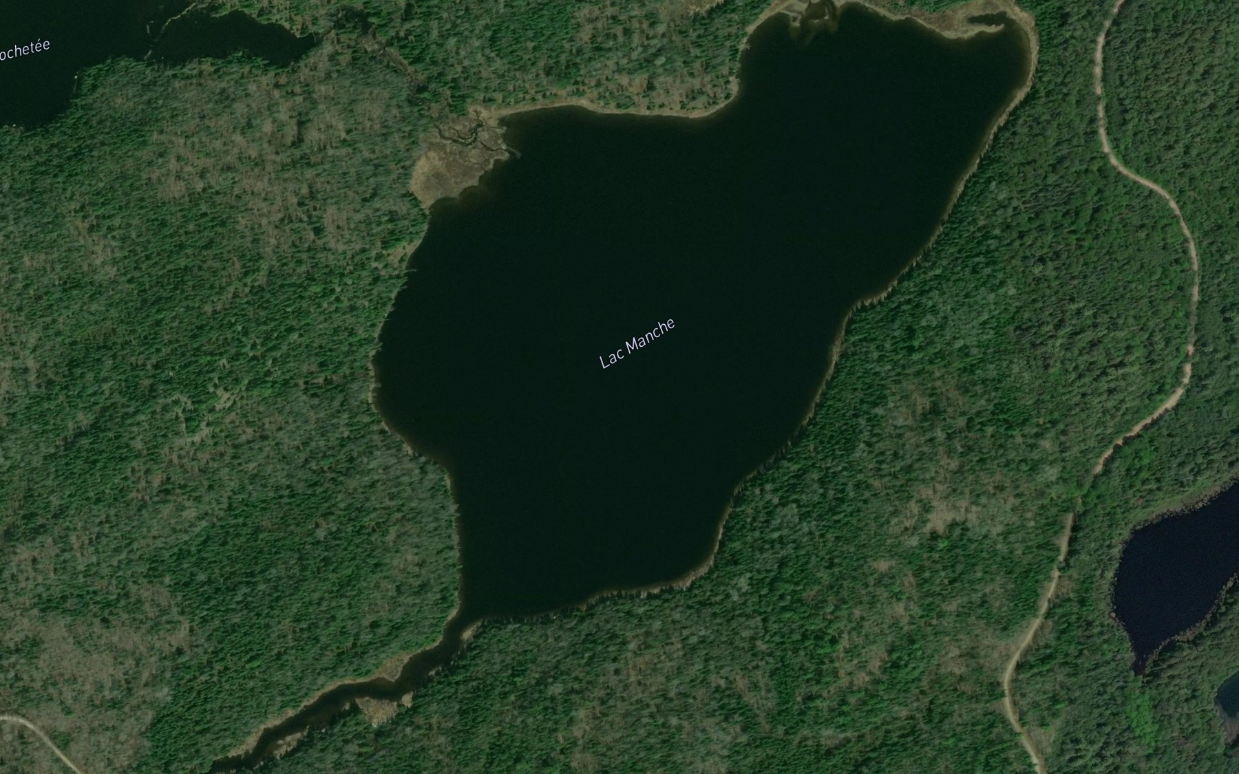 Satellite map of the Lac Manche