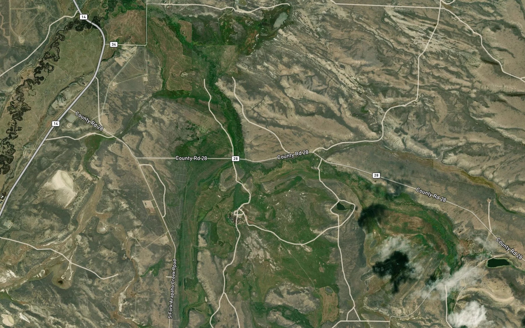 Satellite map of the Bock Ditch