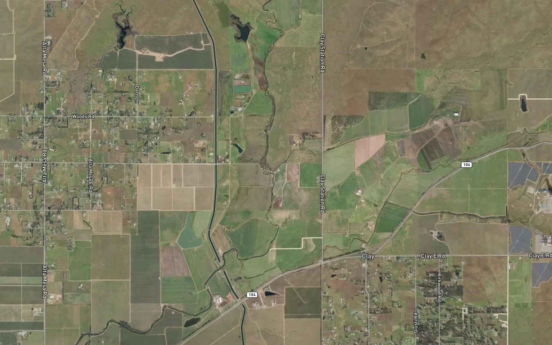 Satellite map of the Browns Creek