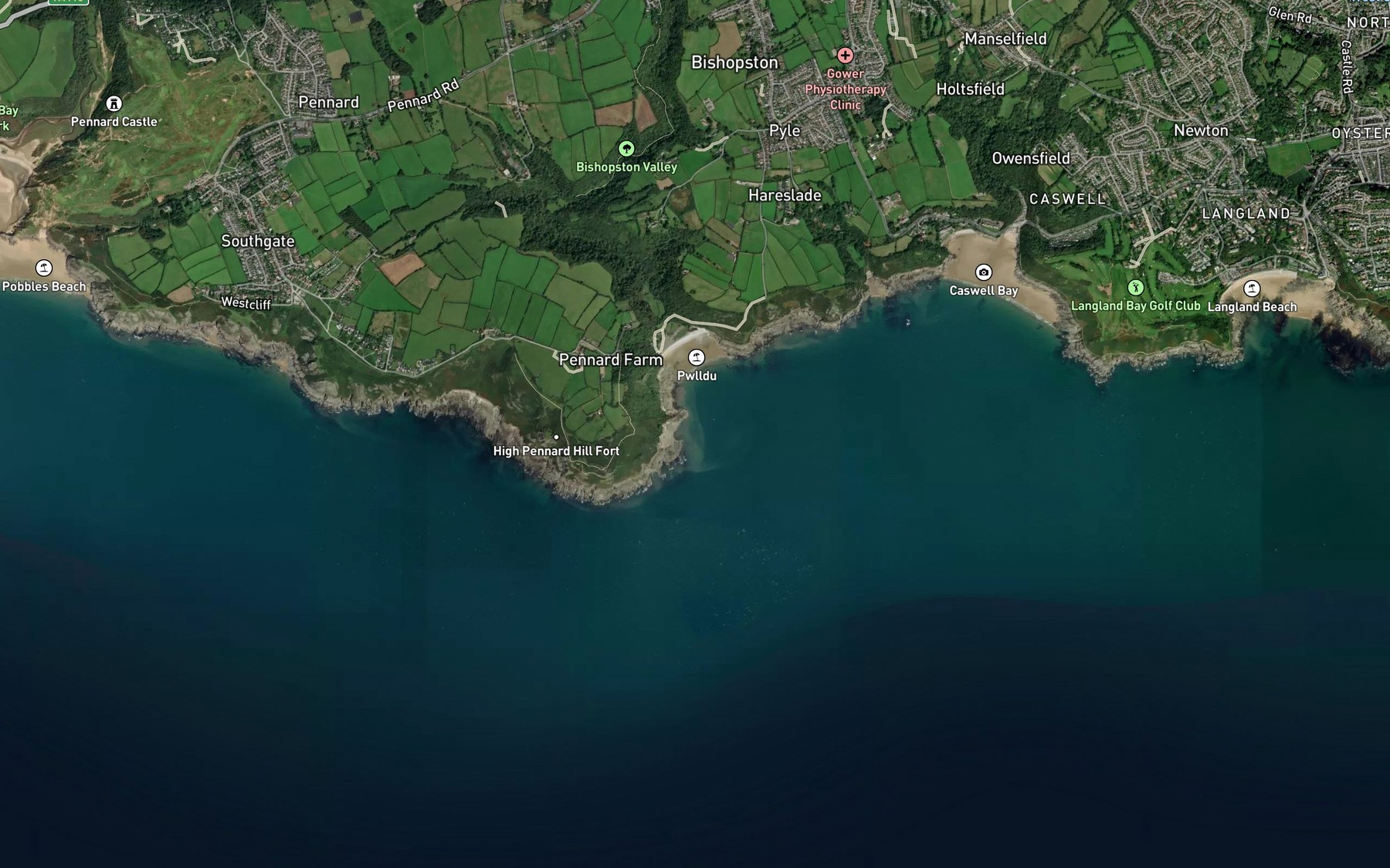 Satellite map of the Bantam Bay
