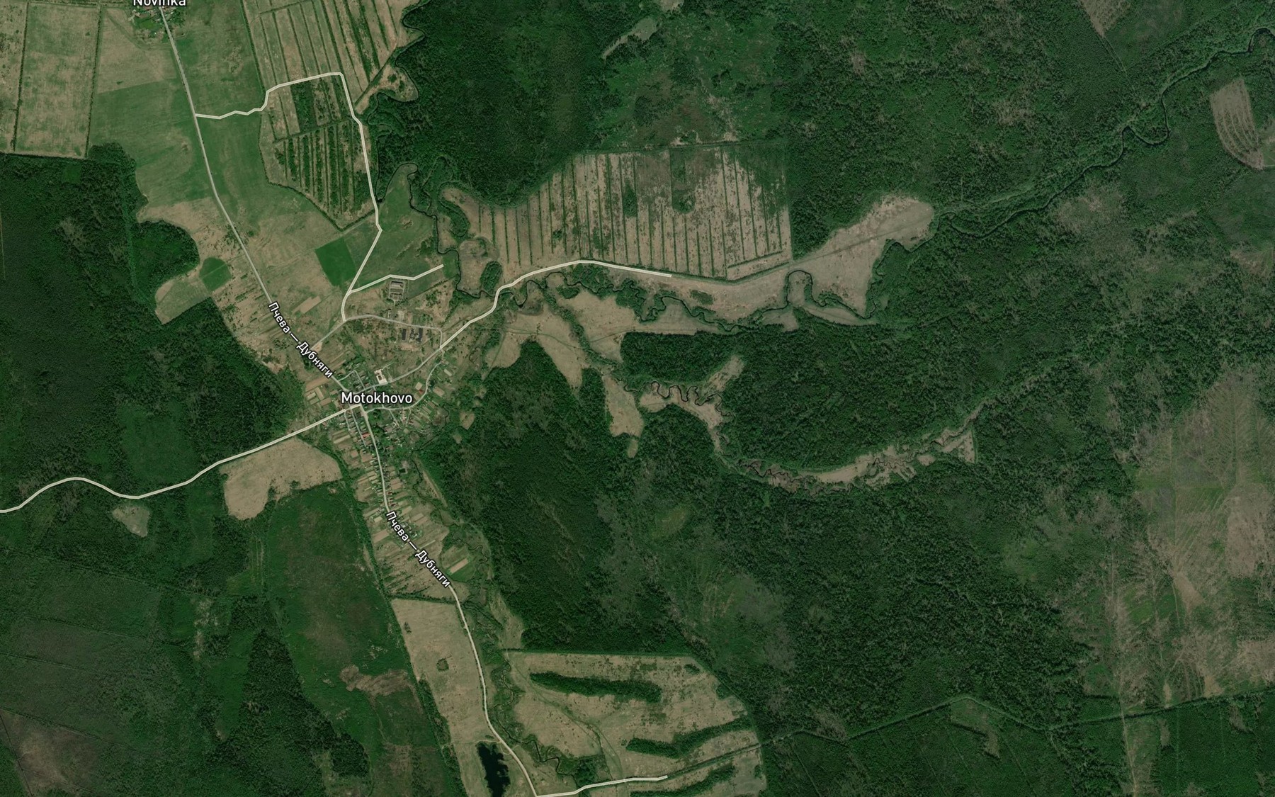 Satellite map of the Klyuchna