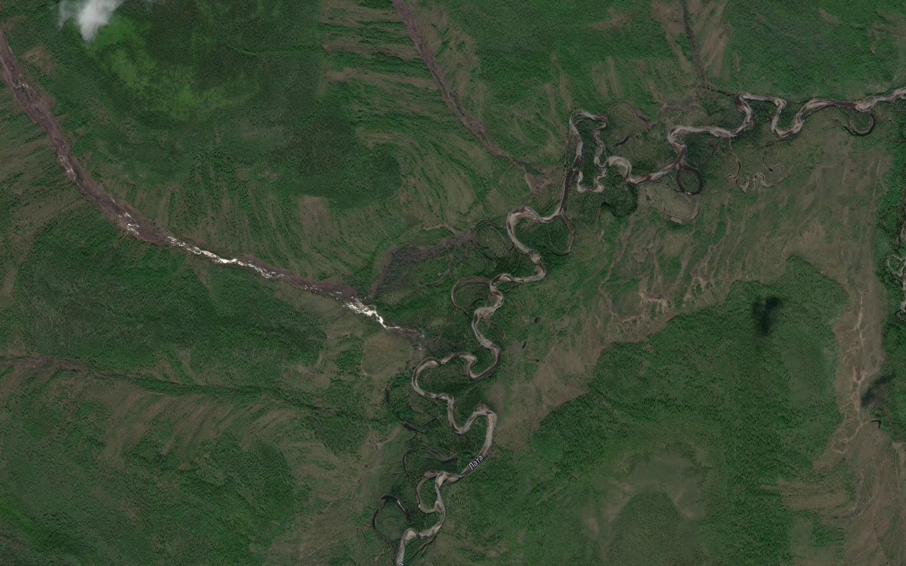 Satellite map of the Allara