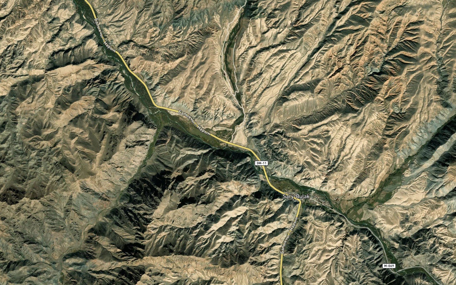 Satellite map of the Ayakbel'che