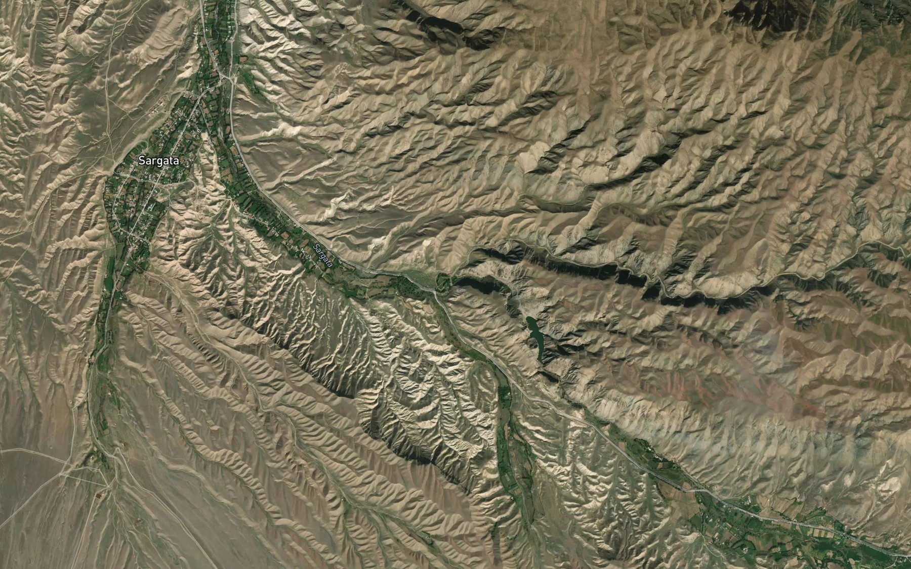 Satellite map of the Uch-Terek