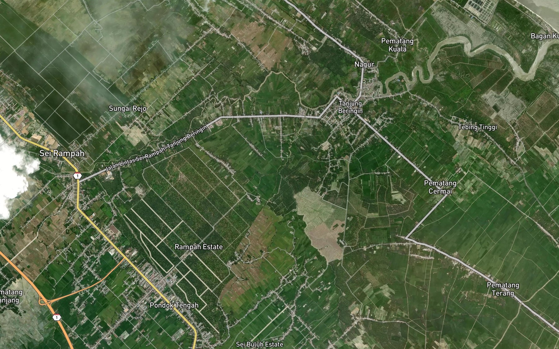 Satellite map of the Sei Bamban
