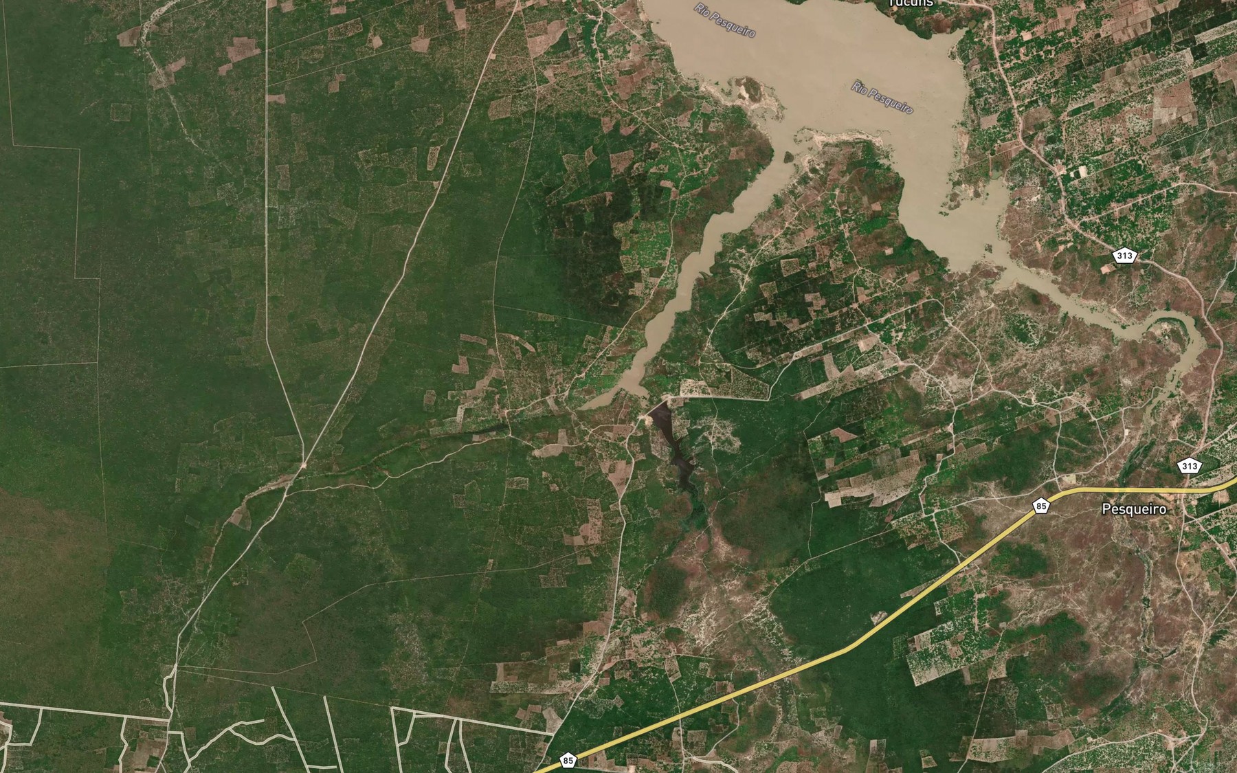 Satellite map of the Corrego da Raiz