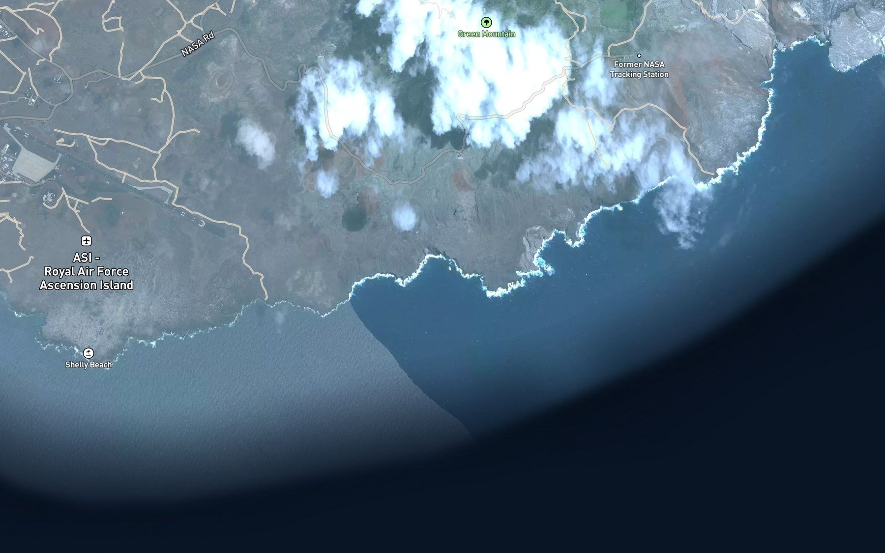 Satellite map of the Pillar Bay