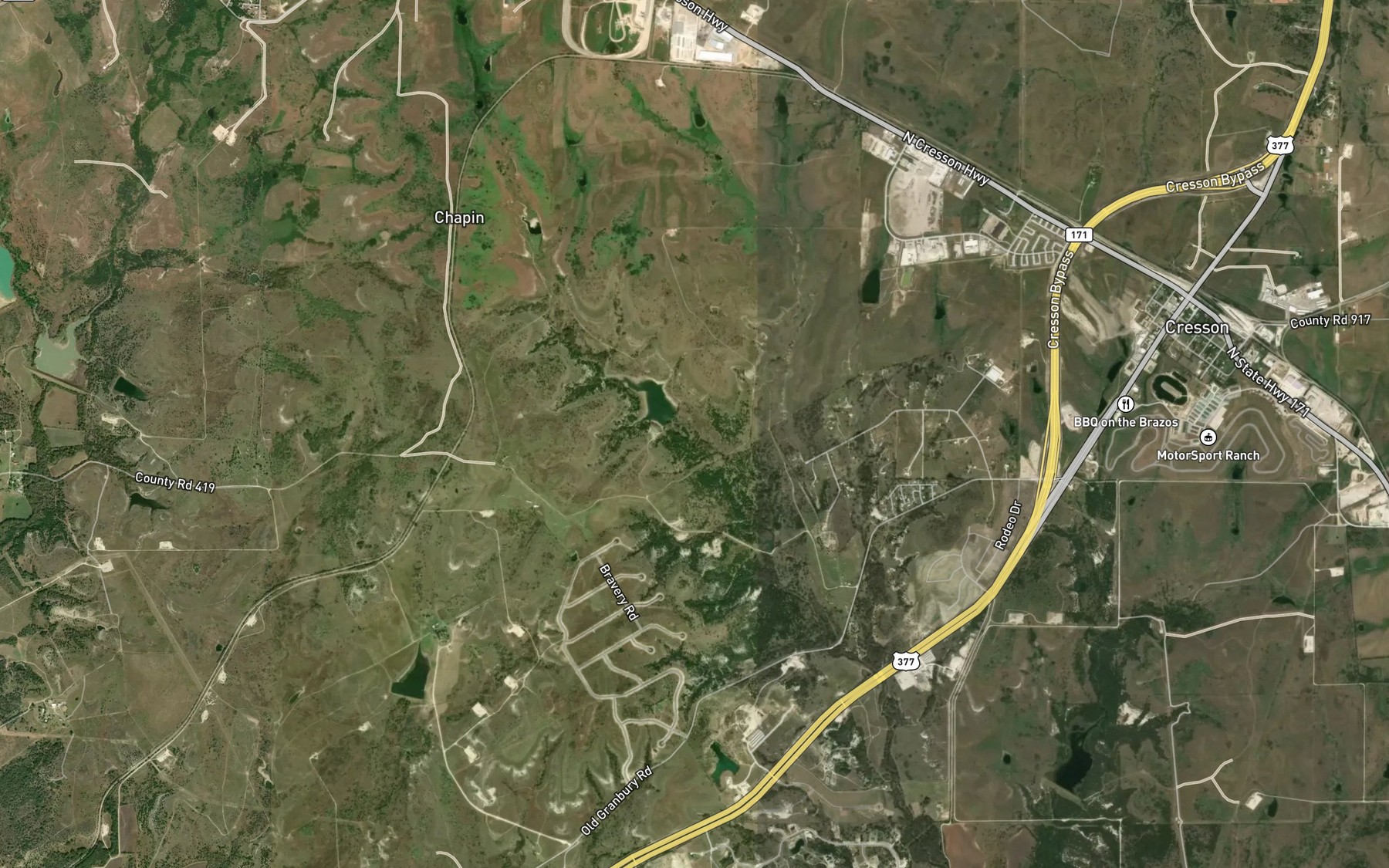 Satellite map of the Smelley Lake